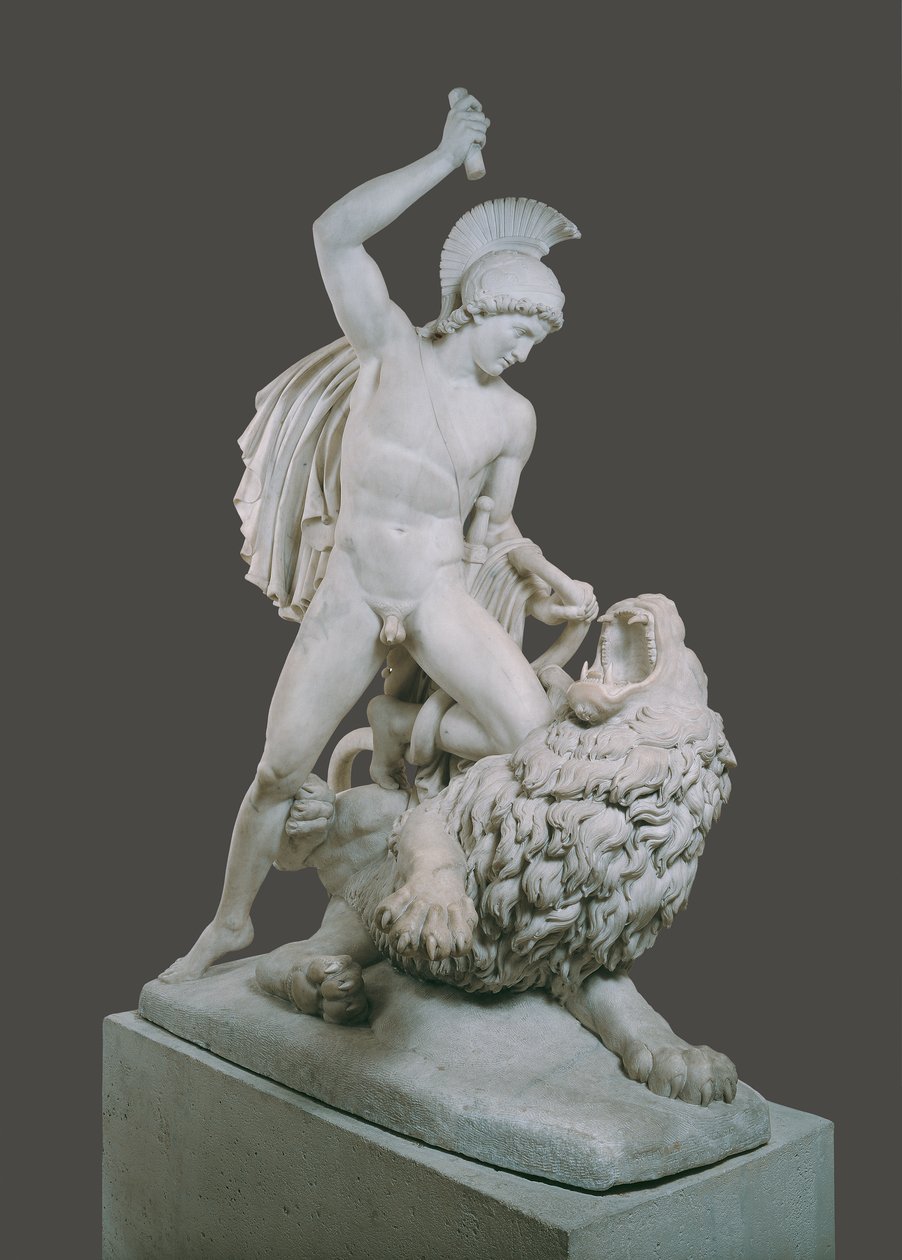 Bellerophon in gevecht met de Chimaera door Johann Nepomuk Schaller