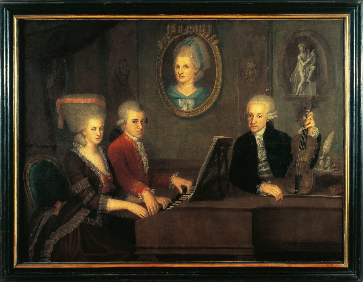Oostenrijk, Salzburg, Familie Mozart door Johann Nepomuk della Croce