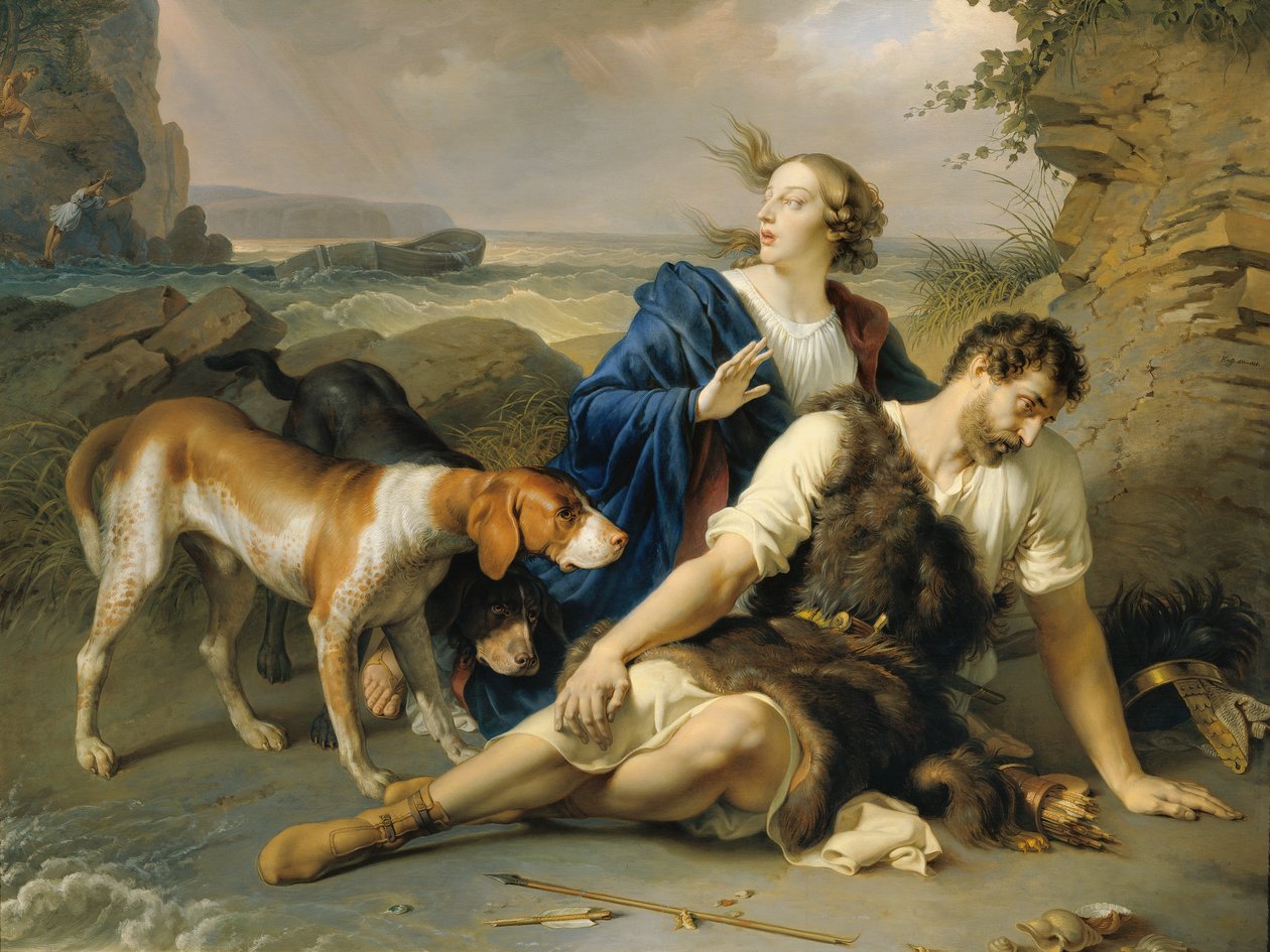 Arindal en Daura door Johann Peter Krafft