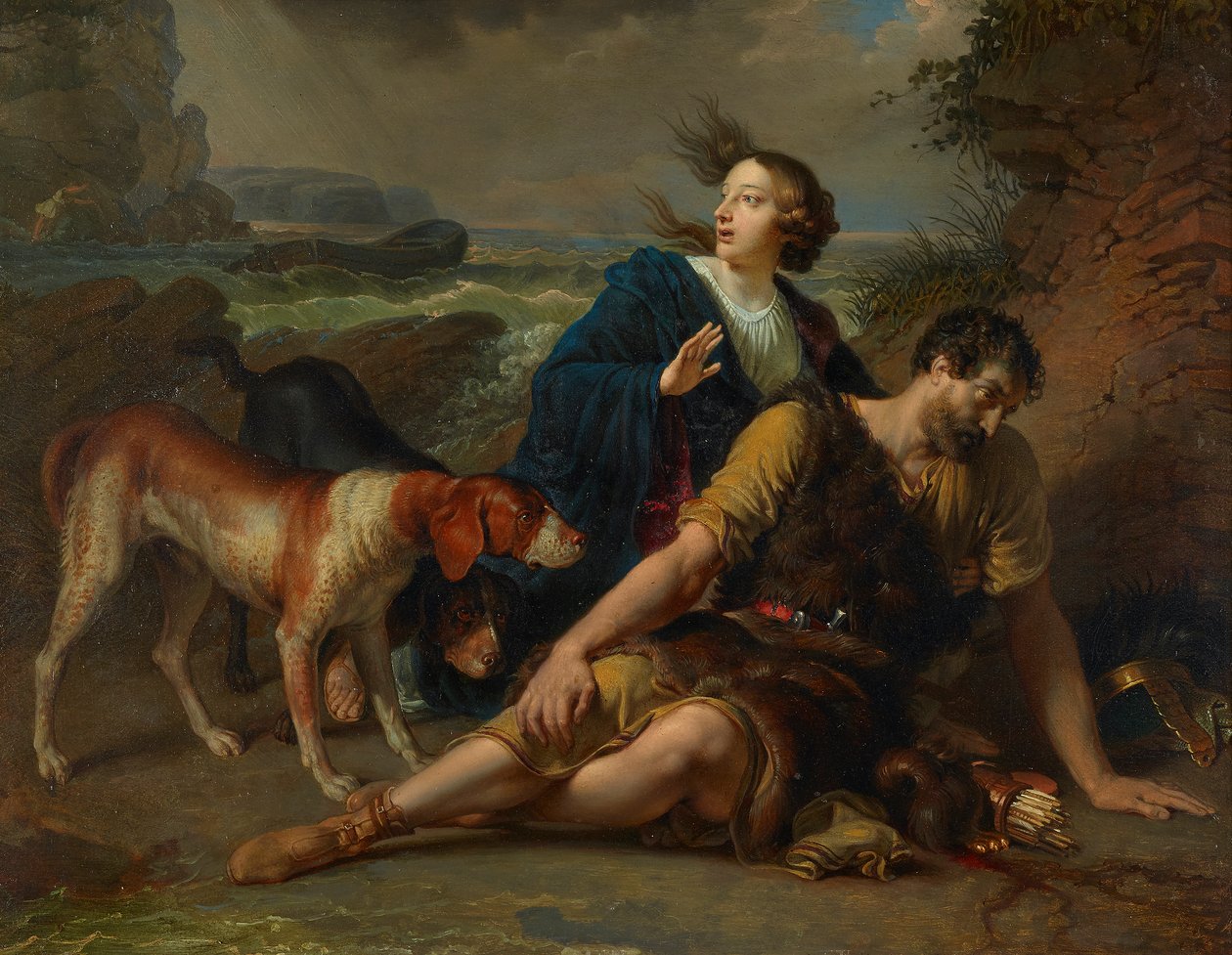 Arindal en Daura door Johann Peter Krafft