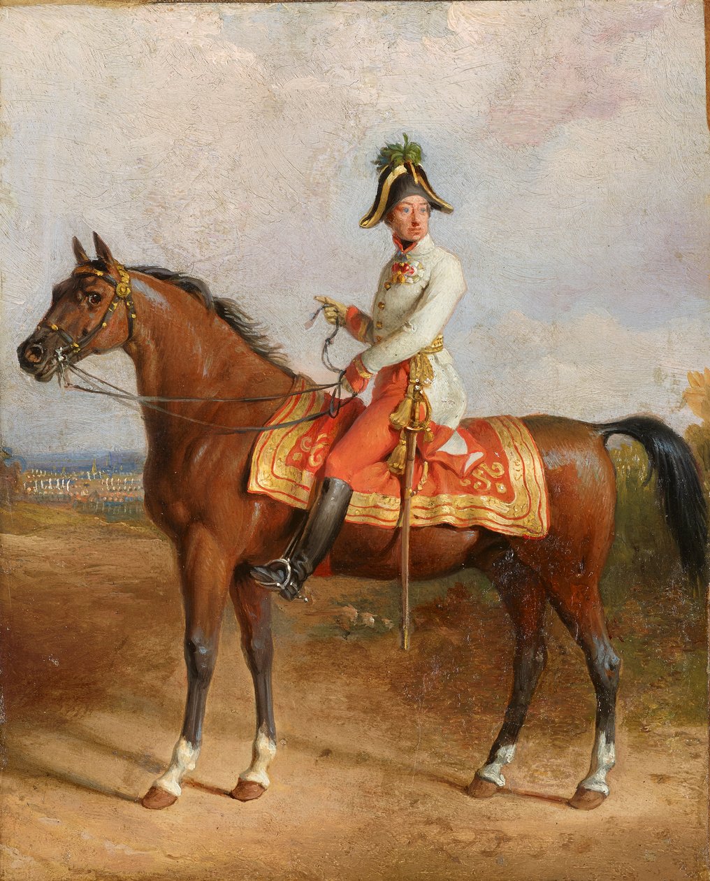 Aartshertog Carl te paard door Johann Peter Krafft