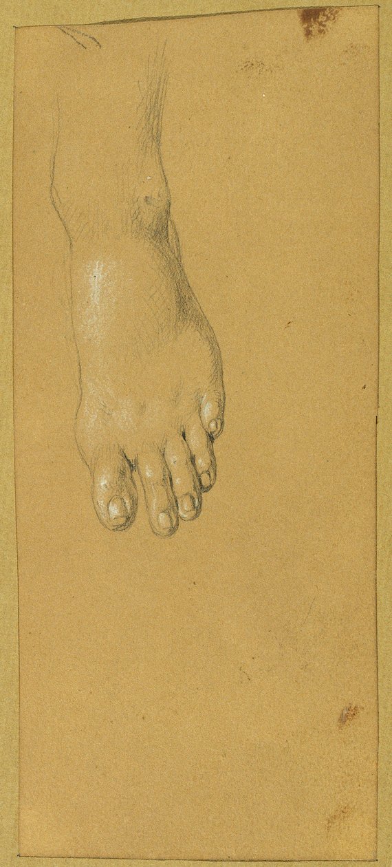 Voetstudie voor "Rüdiger en Angelika" door Johann Peter Krafft