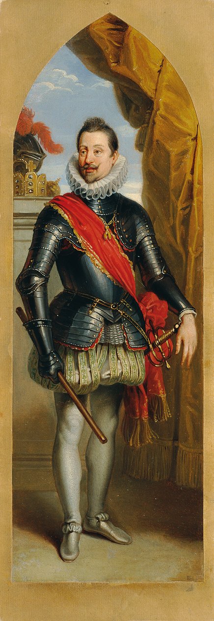 Keizer Ferdinand II staand door Johann Peter Krafft