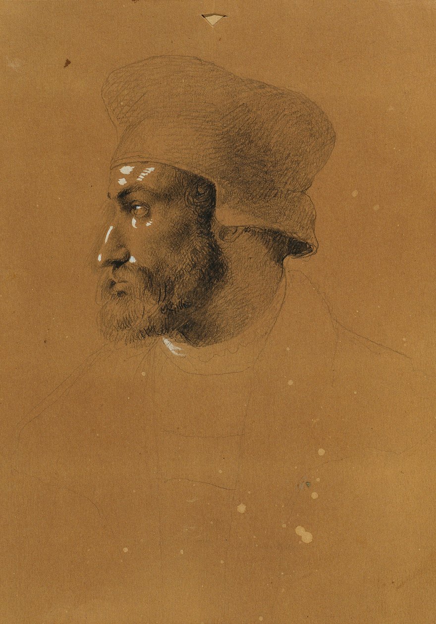 Hoofdstudie voor "Faust" door Johann Peter Krafft