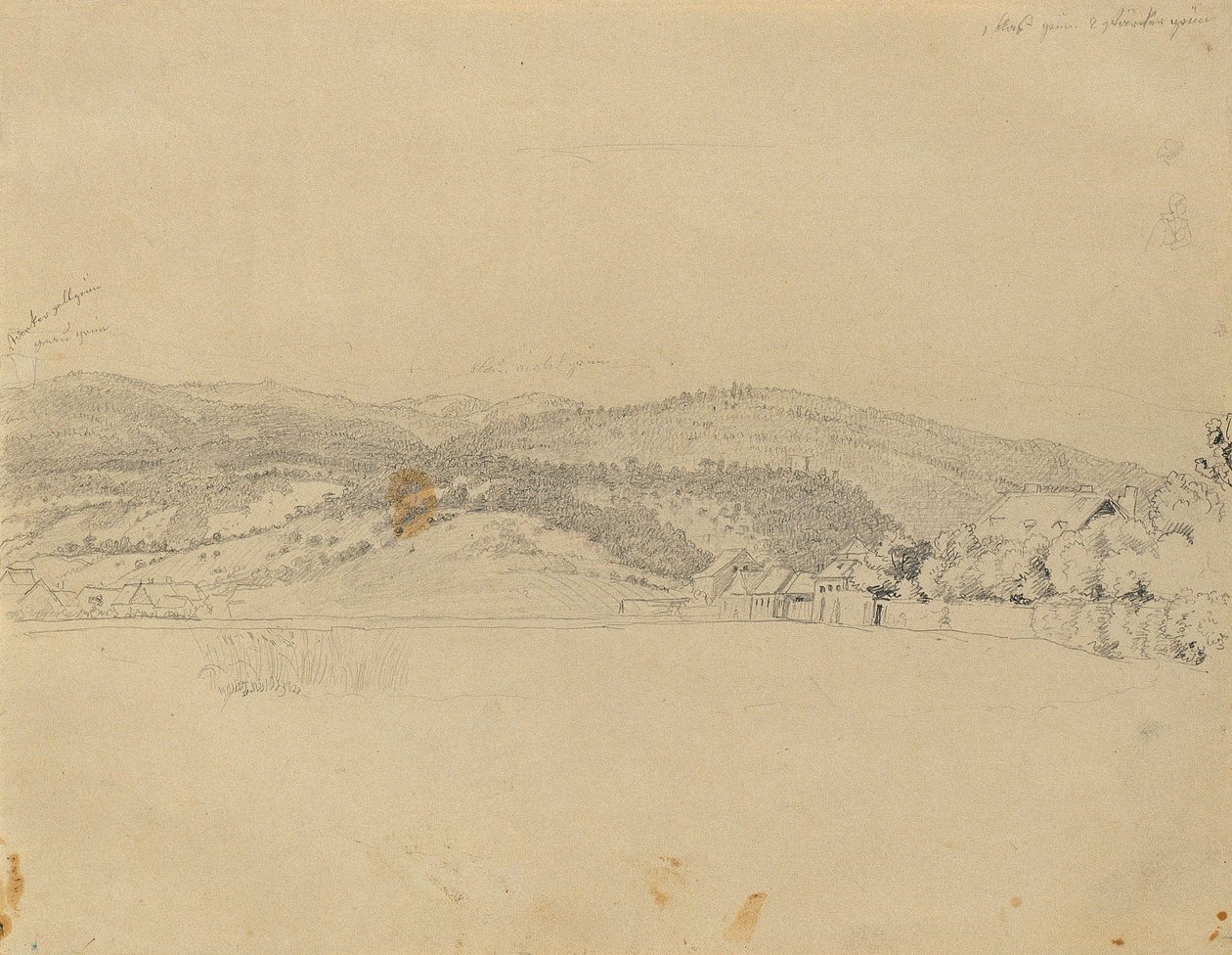 Landschap bij Baden door Johann Peter Krafft