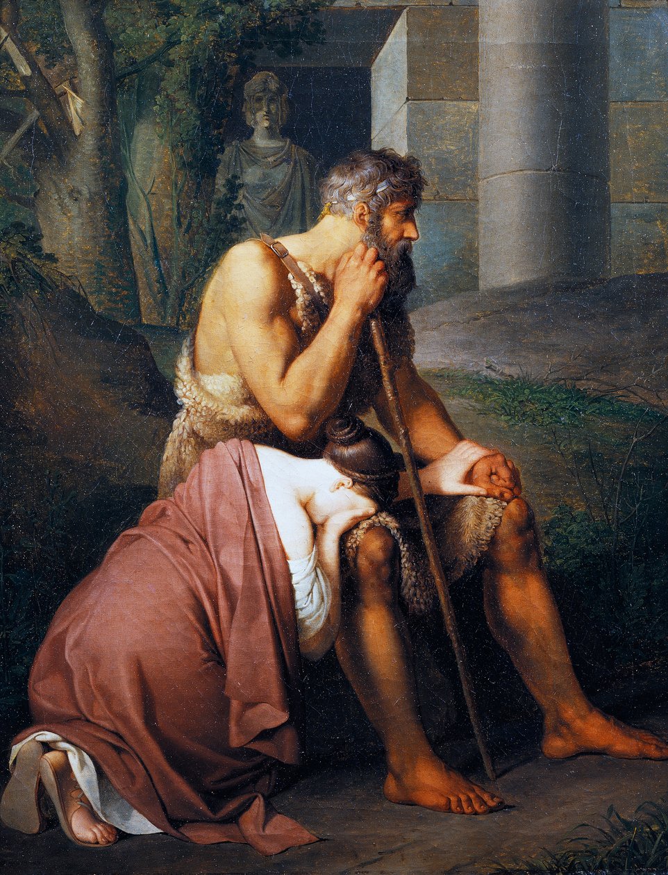 Oedipus en Antigone door Johann Peter Krafft