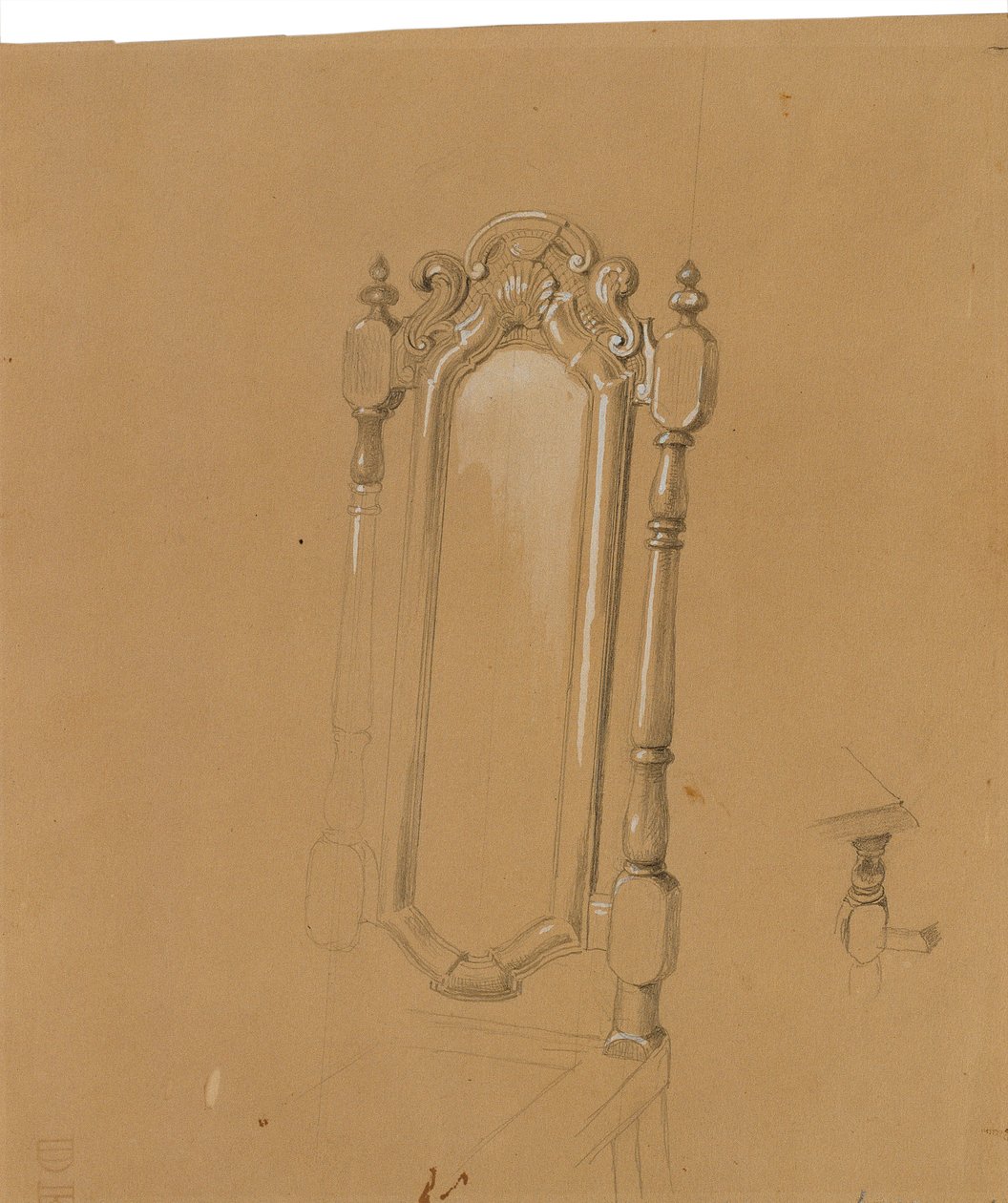 Studie van een Stoelleuning door Johann Peter Krafft