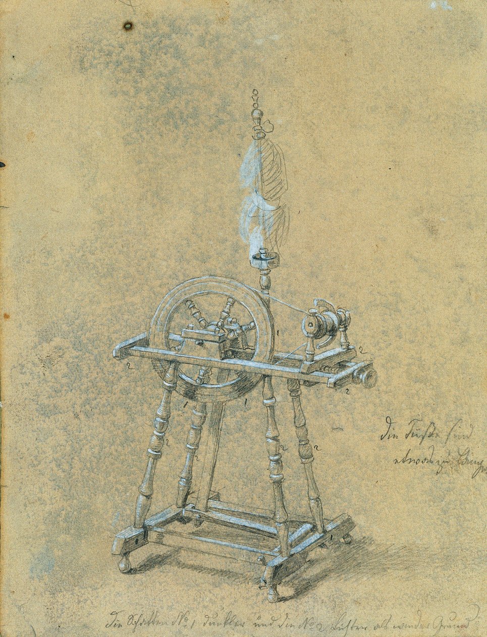 Studie van een spinrok door Johann Peter Krafft