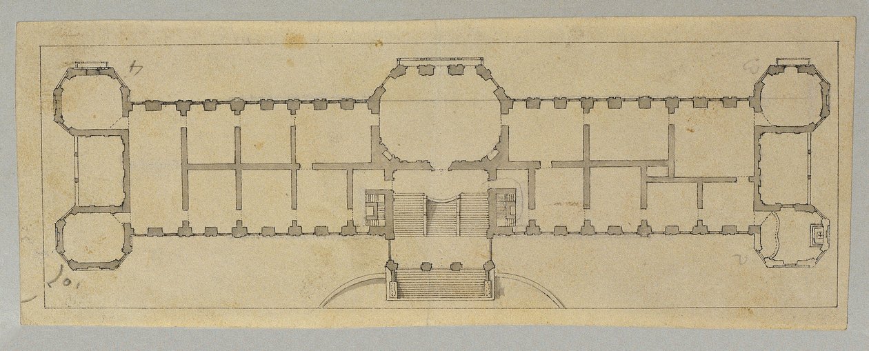 Studie voor het Bovenste Belvedere door Johann Peter Krafft
