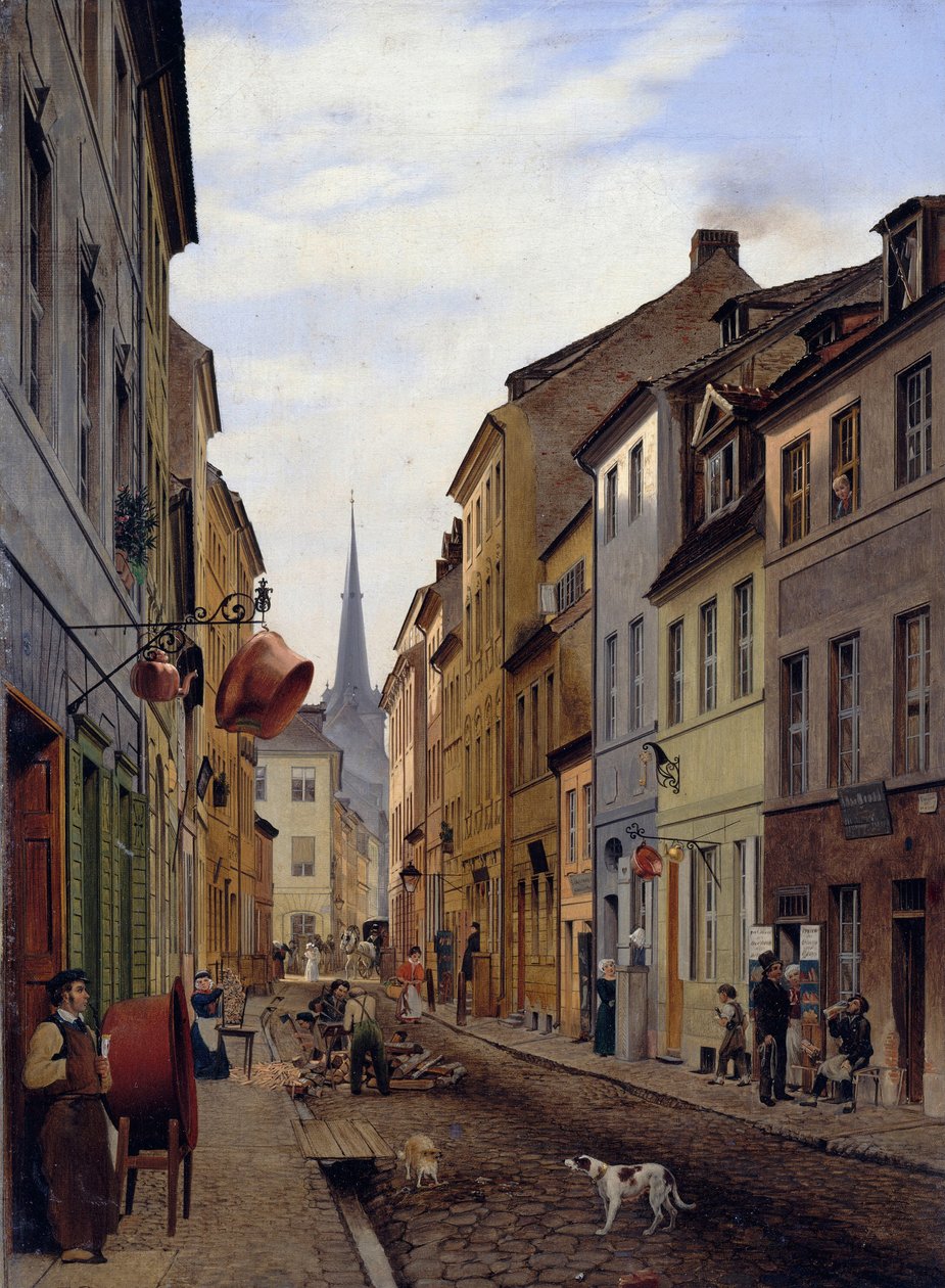 De Parochialstraße, 1831 door Johann Philipp Eduard Gaertner