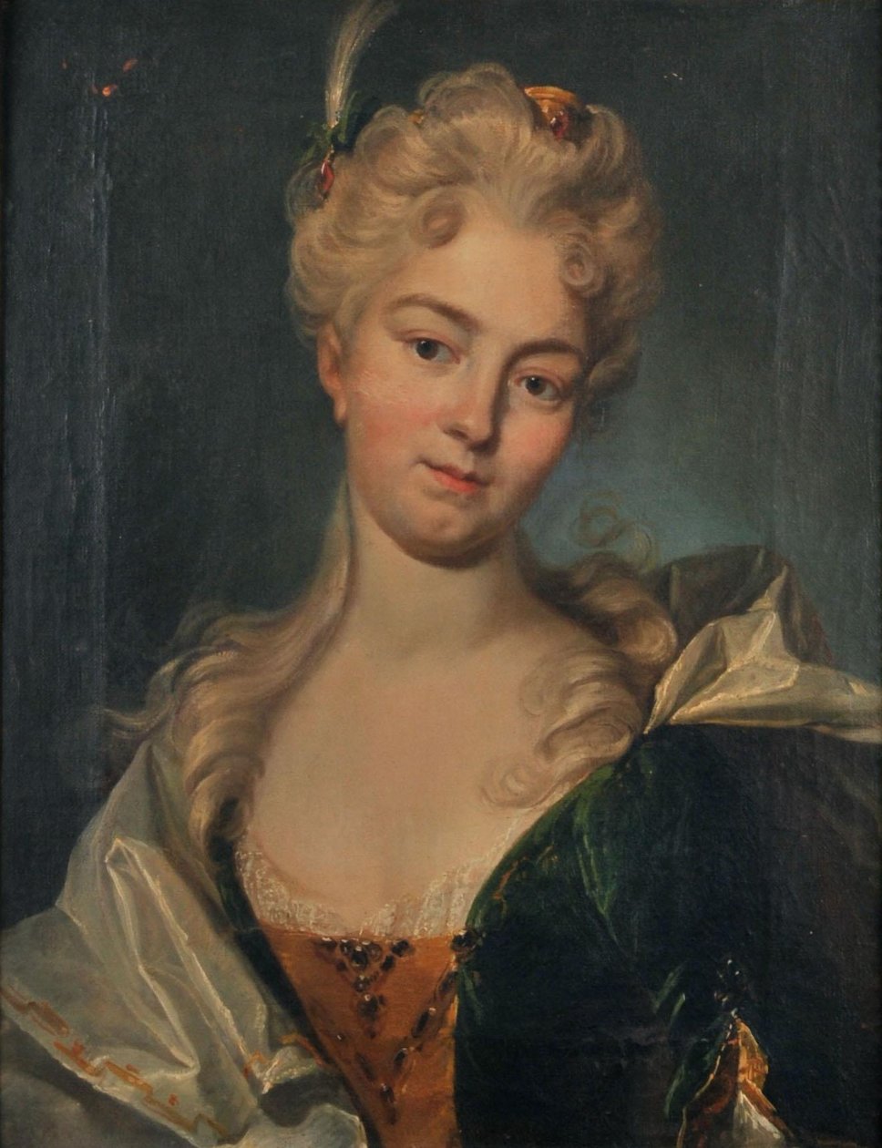 Duits: Portret van Anna Veronika Gross (1684-1733). door Johann Rudolf Huber