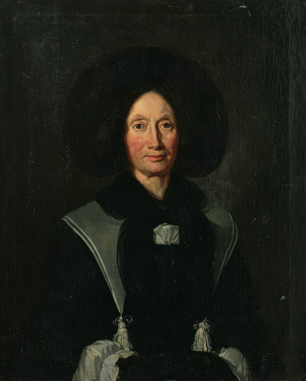 Duits: Portret van een mevrouw Wurstemberger. door Johann Rudolf Huber