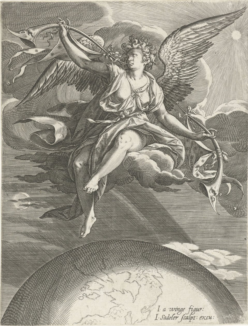 Allegorie van de Faam door Johann Sadeler (I)