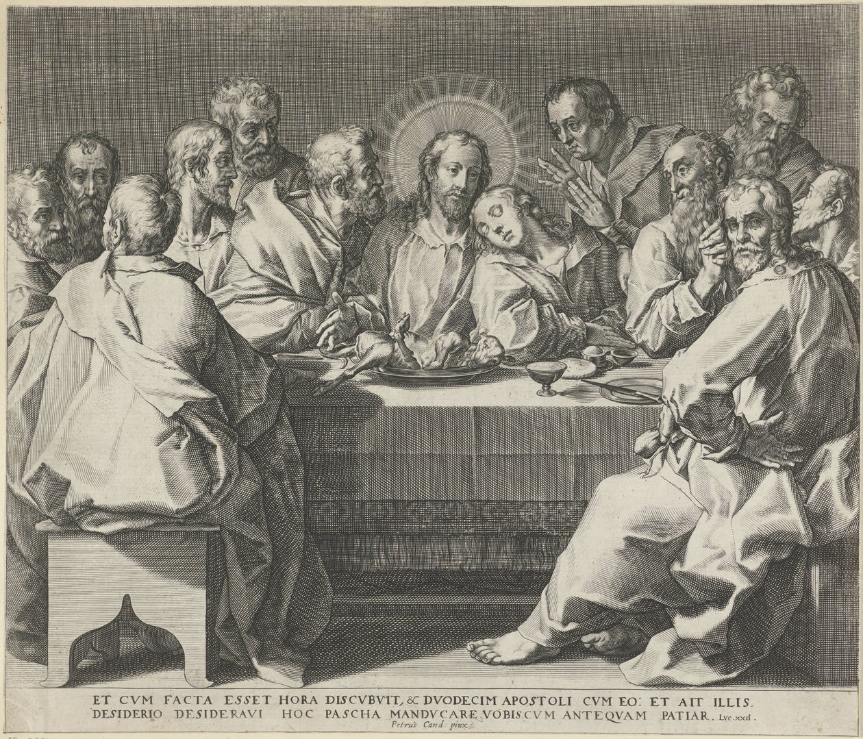 Laatste Avondmaal door Johann Sadeler (I)