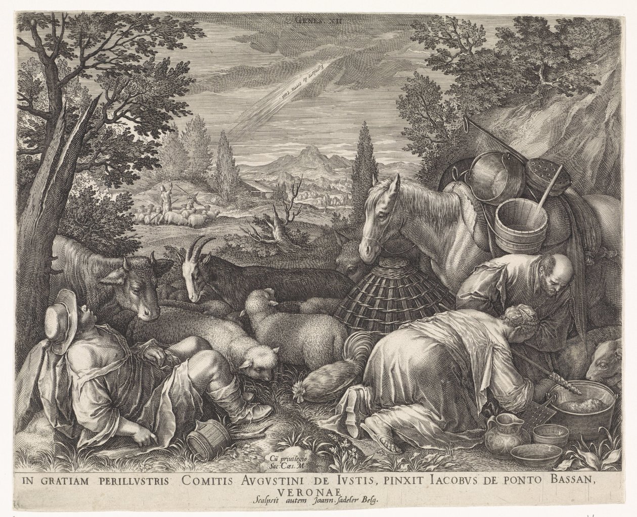 Roeping van Abraham door Johann Sadeler (I)