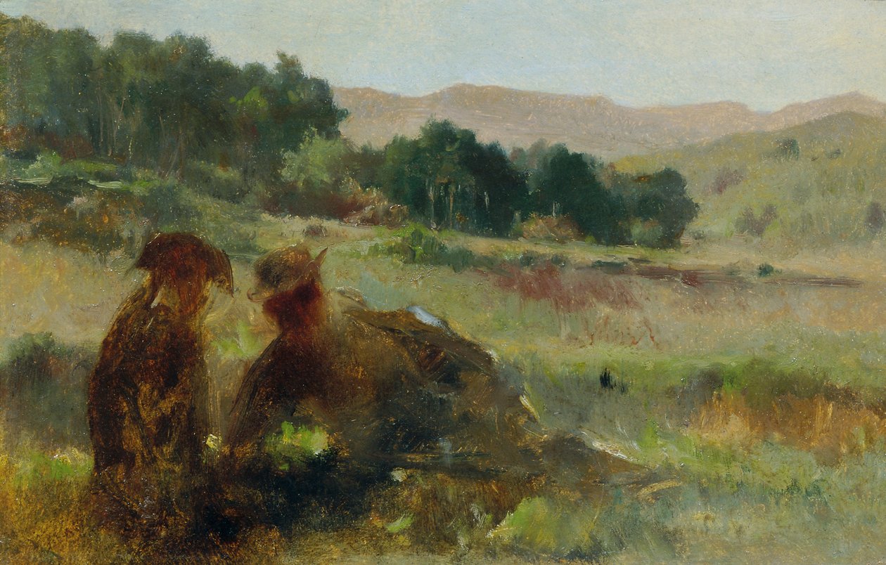 Landschap met jager en hond door Johann  Till der Jüngere
