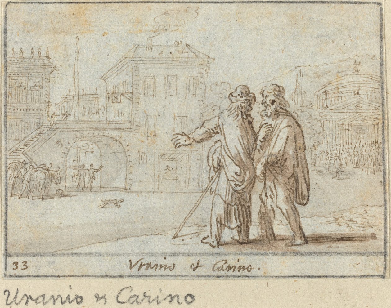 Uranio en Carino door Johann Wilhelm Baur