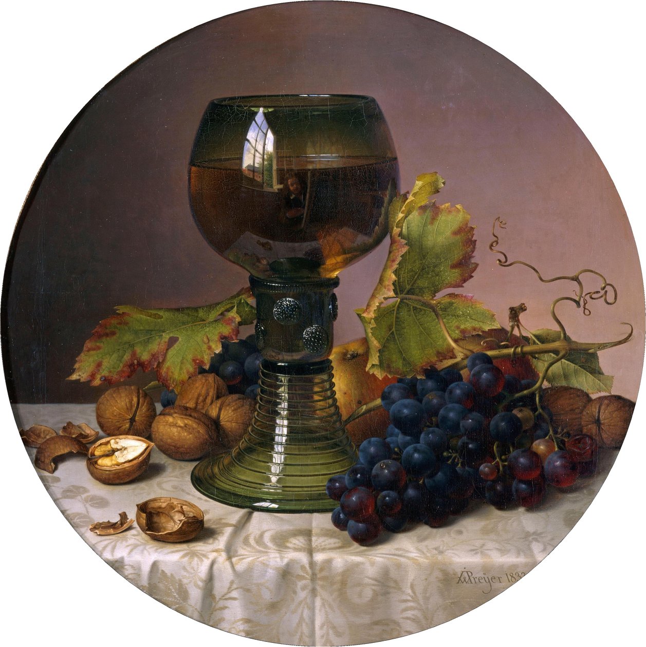 Stilleven met fruit door Johann Wilhelm Preyer