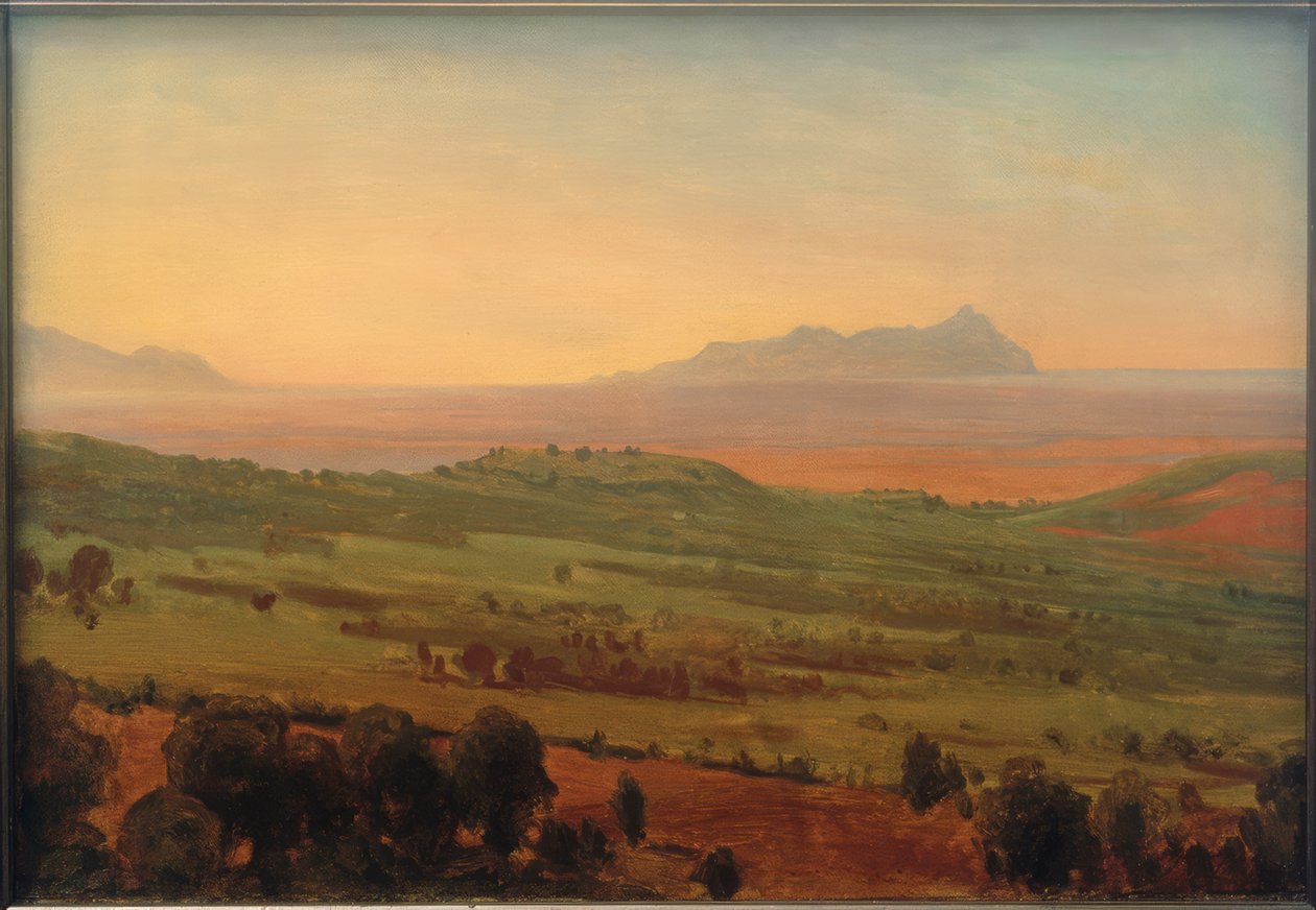 Italiaans landschap door Johann Wilhelm Schirmer