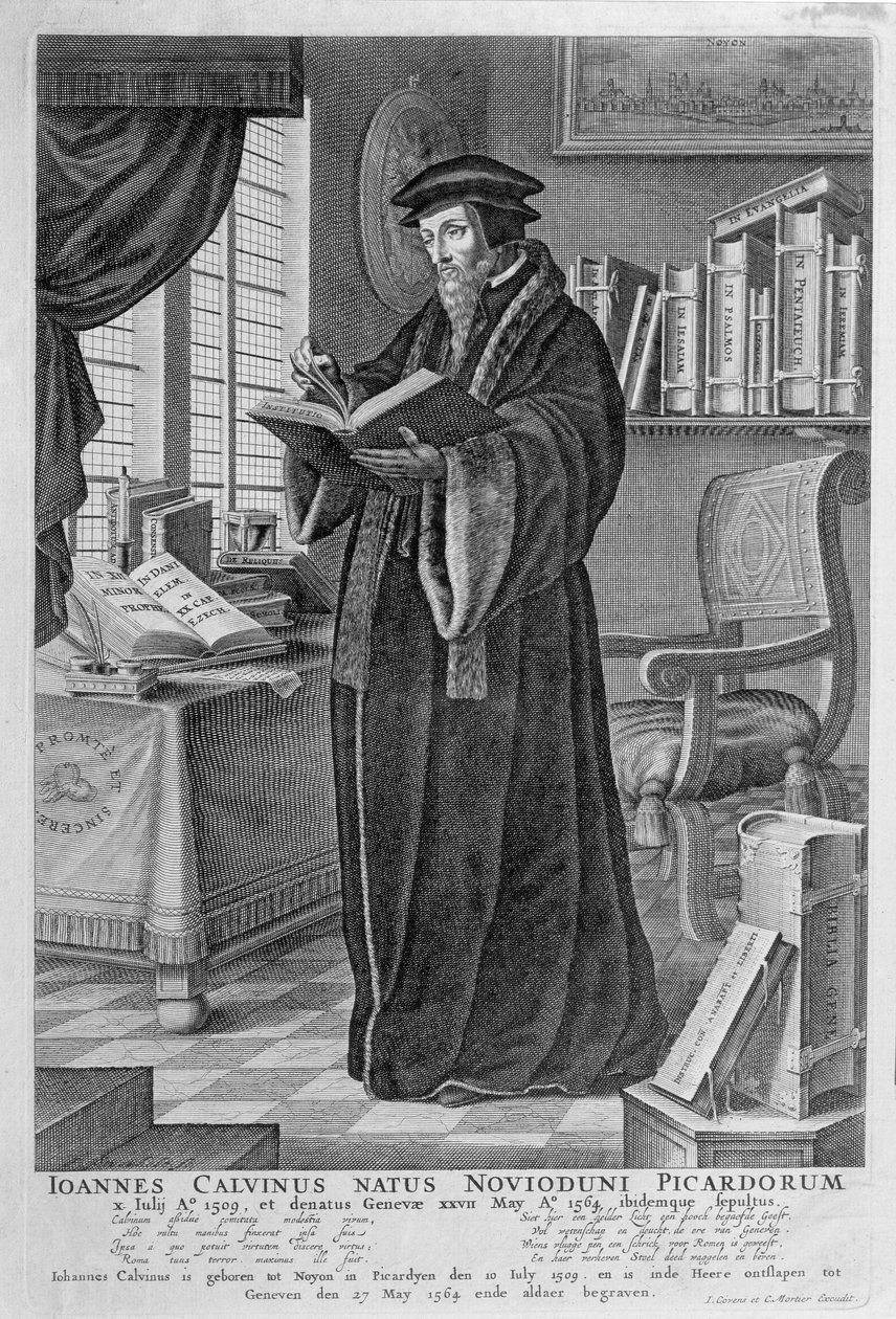 Johannes Calvijn (1509-64) door Johannes and Mortier, Cornelis Covens