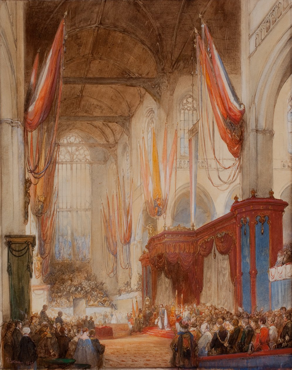Inhuldiging van Koning Willem III door Johannes Bosboom