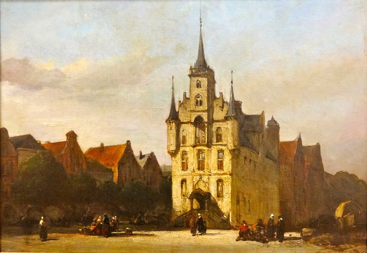 Markt van Gouda door Johannes Bosboom
