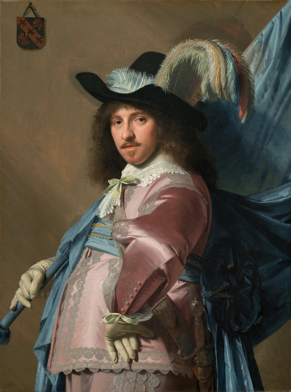 Andries Stilte als vaandeldrager door Johannes Cornelisz. Verspronck