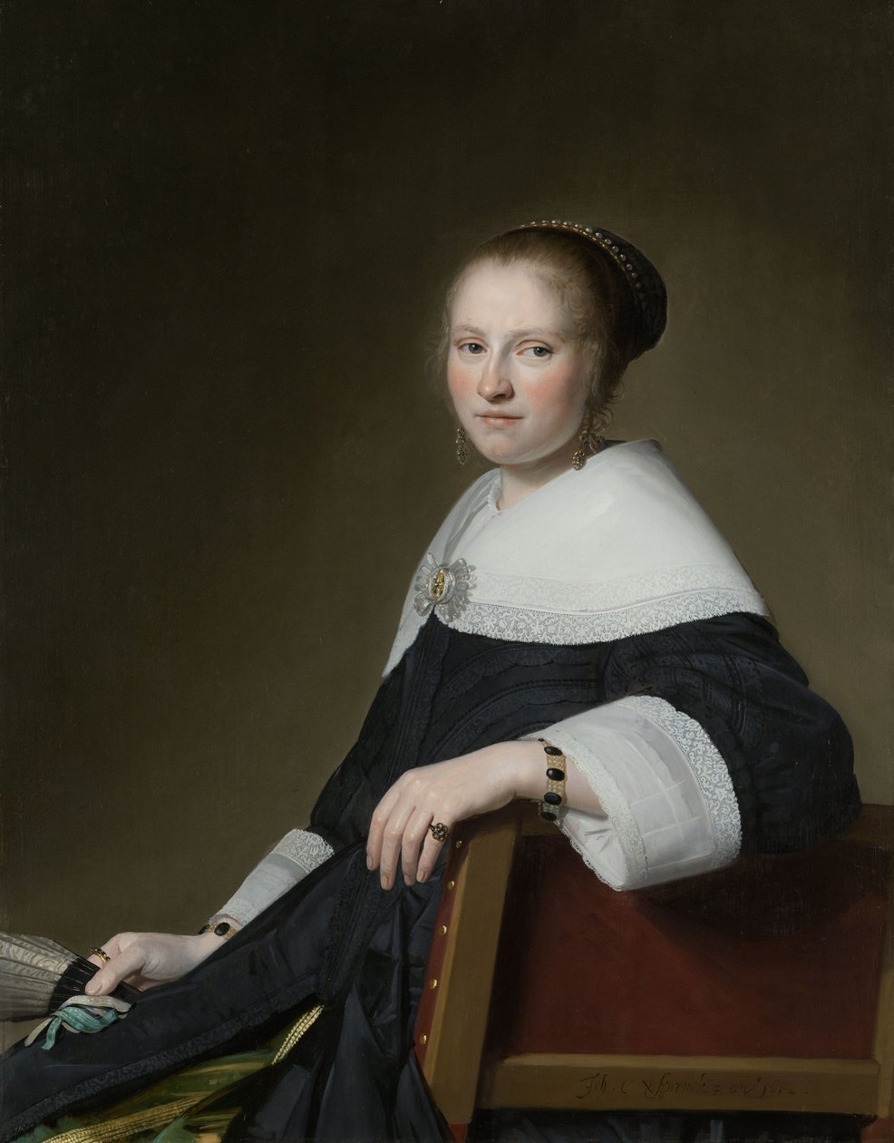 Portret van Maria Strijp door Johannes Cornelisz. Verspronck