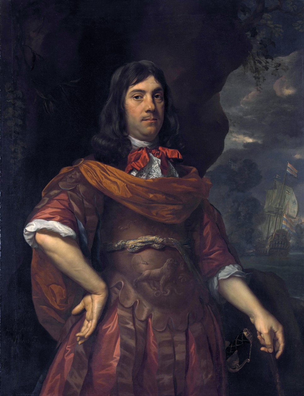 Portret van Cornelis Tromp (1629-1691) door Johannes Mytens