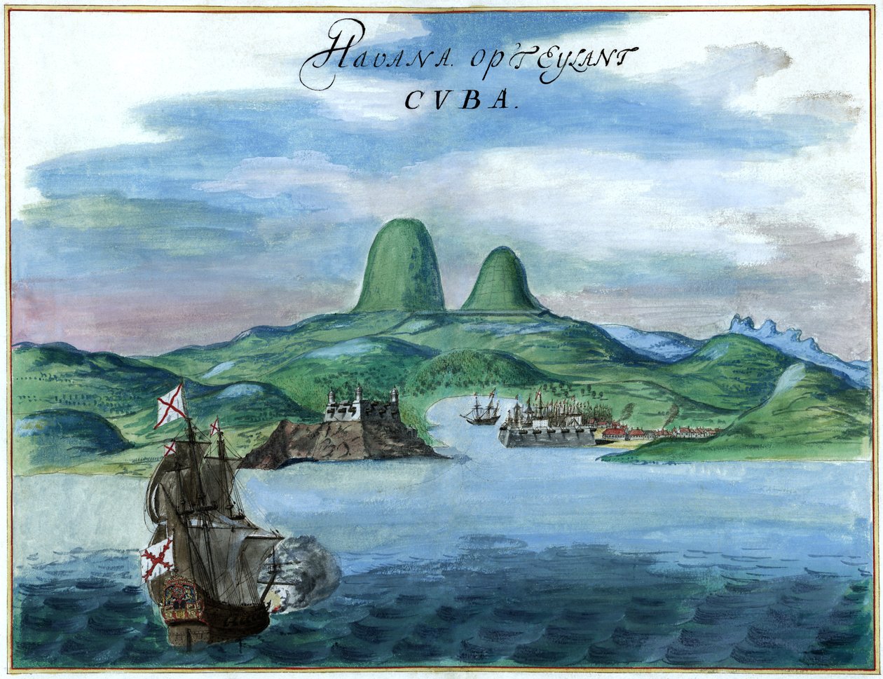 Havana op het eiland Cuba door Johannes Vingboons