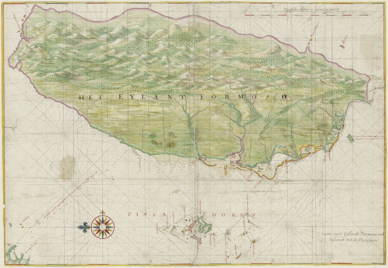 Het eiland Formosa en de Pescadores door Johannes Vingboons