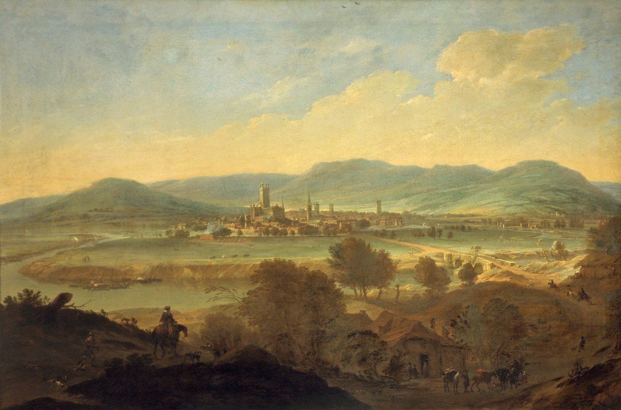 Uitzicht op Gloucester vanuit het Noordwesten door Johannes Vorsterman