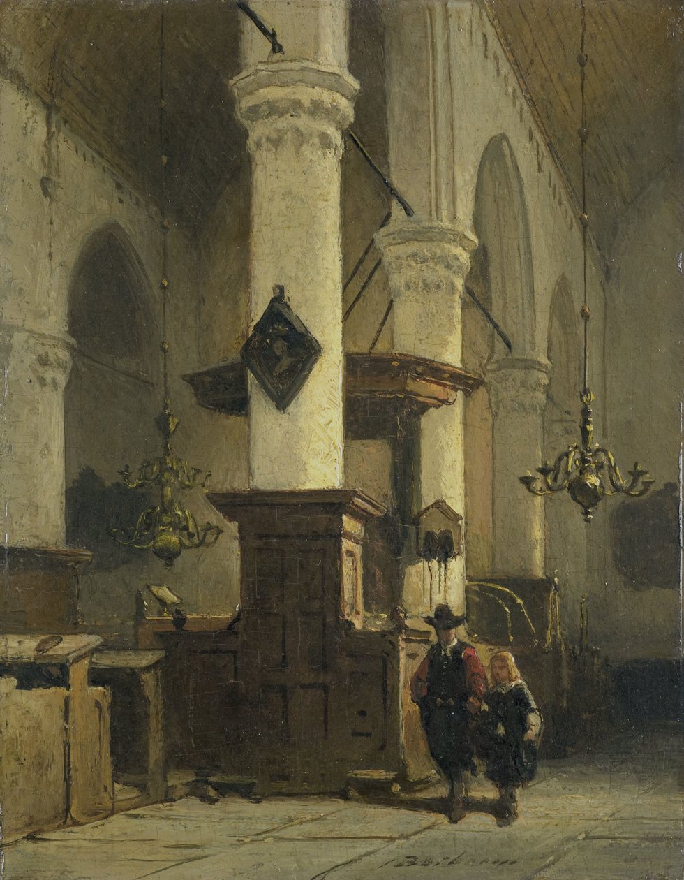 Kerkinterieur door Johannes Bosboom
