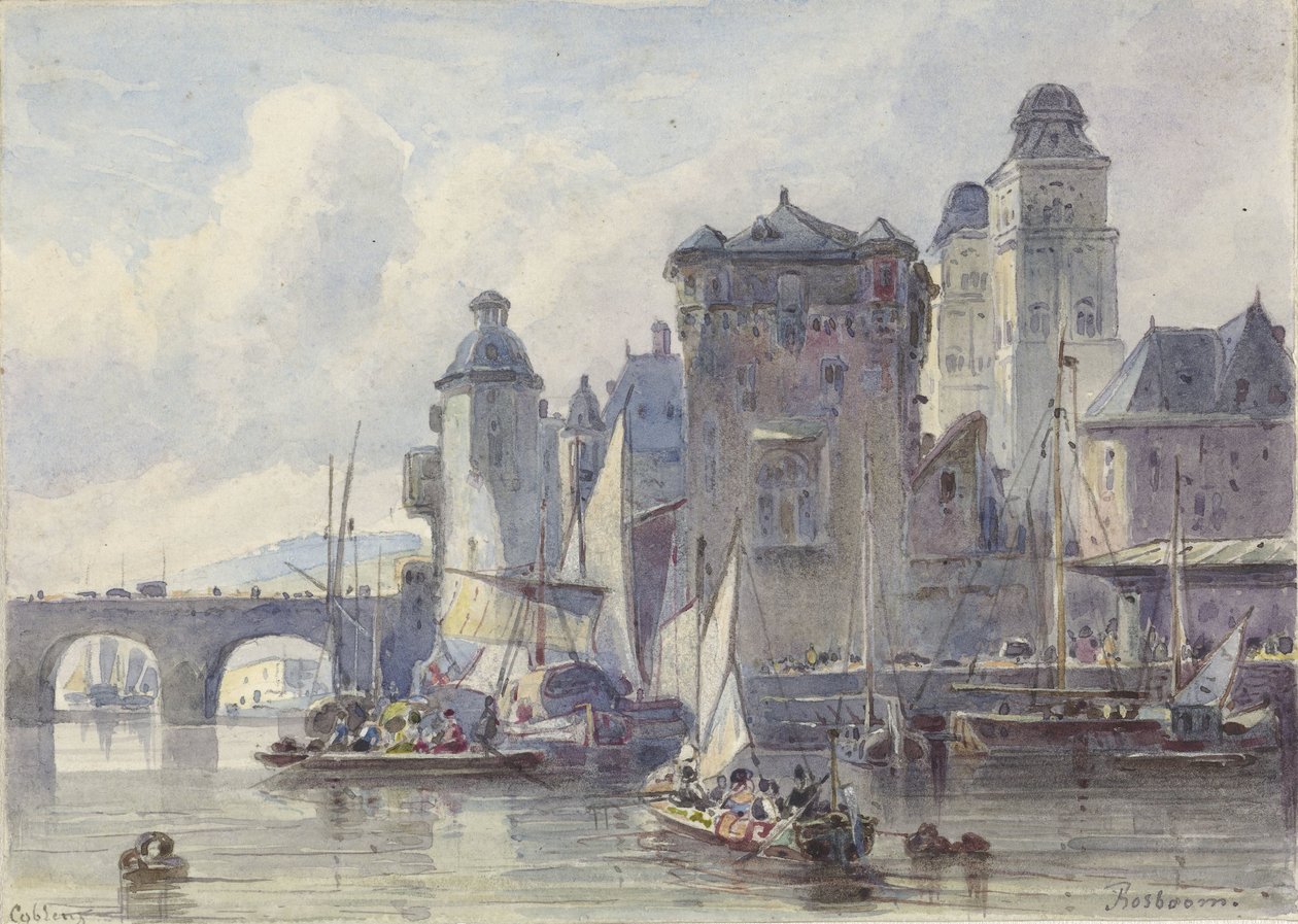 Gezicht te Koblenz door Johannes Bosboom