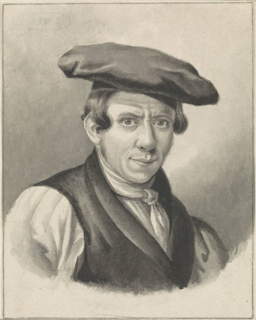 Zelfportret van Johannes Boshamer door Johannes Boshamer
