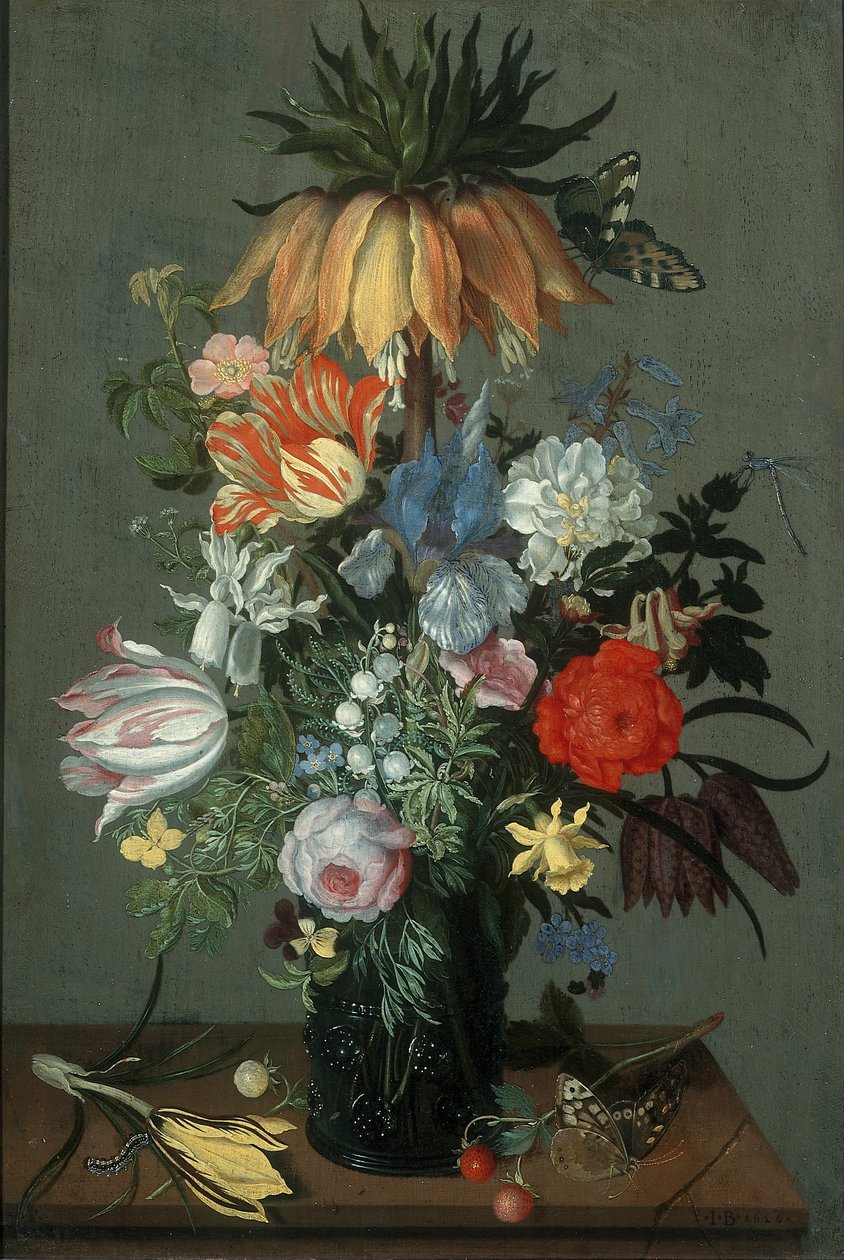 Bloemenstilleven met Keizerskroon, 1626 door Johannes Bosschaert