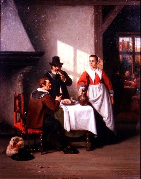 Een taveerne-interieur door Johannes Christoffel Vaarberg