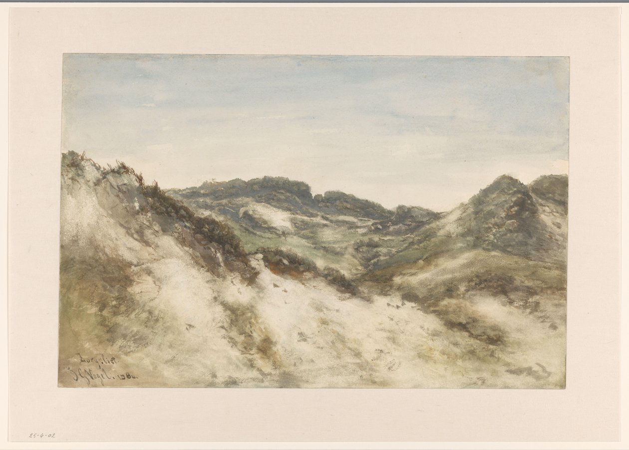 Duinlandschap bij Zorgvliet door Johannes Gijsbert Vogel