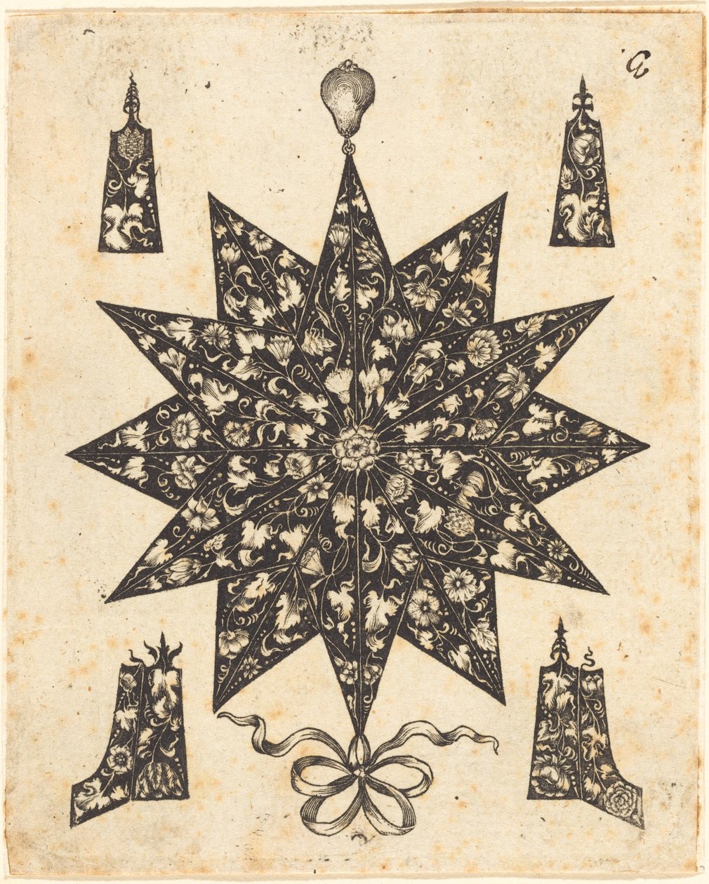 Ster Versierd met Bloemen door Johannes Hanias