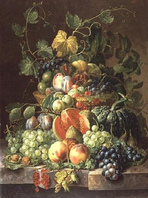 Mand met fruit door Johannes Hendrick Fredriks