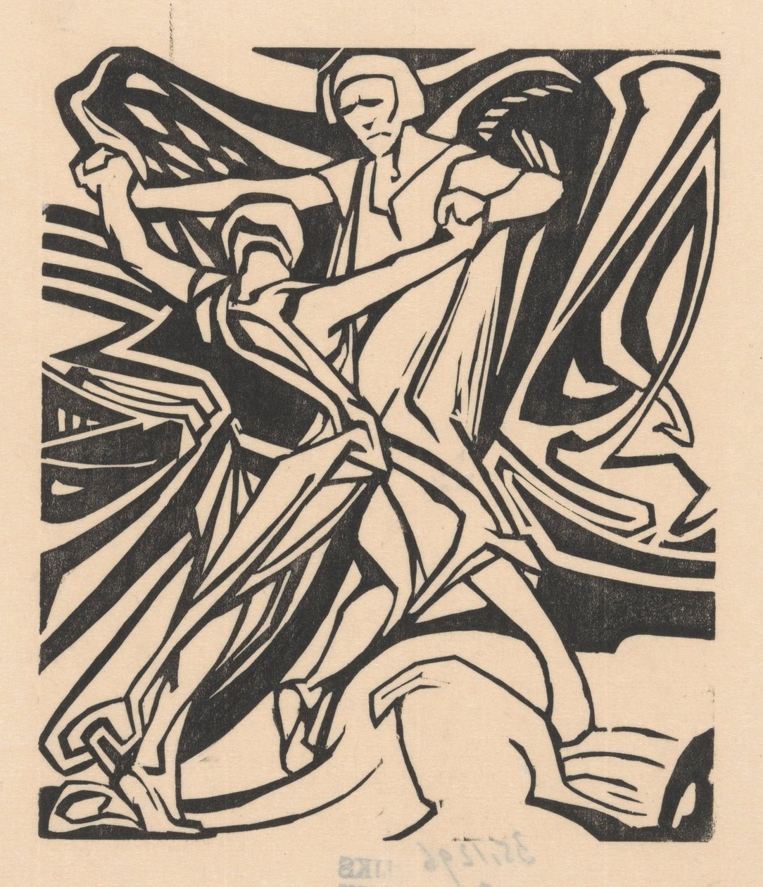 Jakob worstelt met de engel door Johannes Josephus Aarts