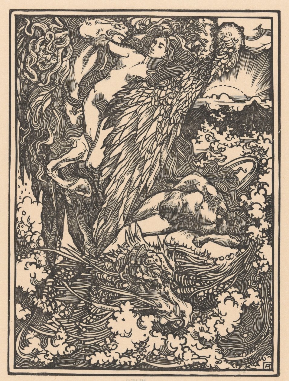 Perseus en Andromeda door Johannes Josephus Aarts