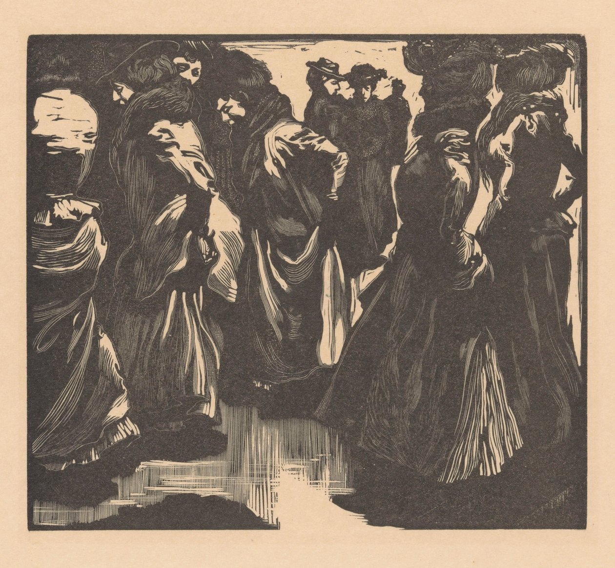 Vrouwen in de regen door Johannes Josephus Aarts