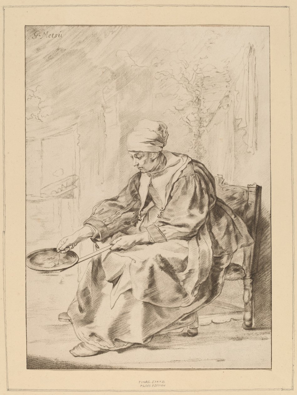 Pannenkoekvrouw, 1768 door Johannes Kornlein
