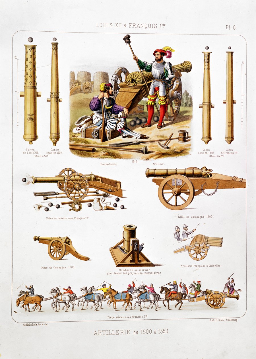 Franse artillerie tussen 1500-1550, uit 