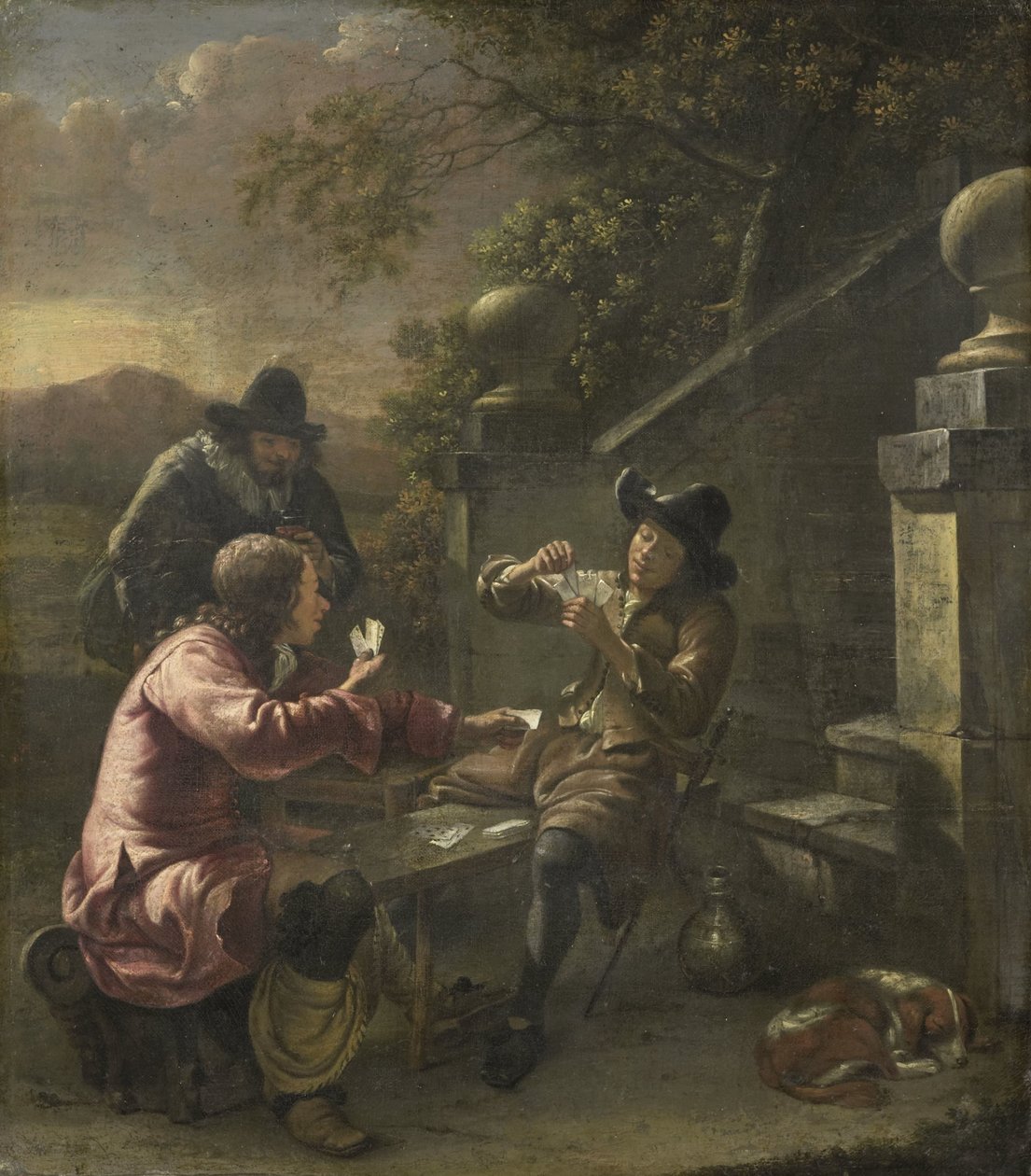 De kaartspelers door Johannes Natus