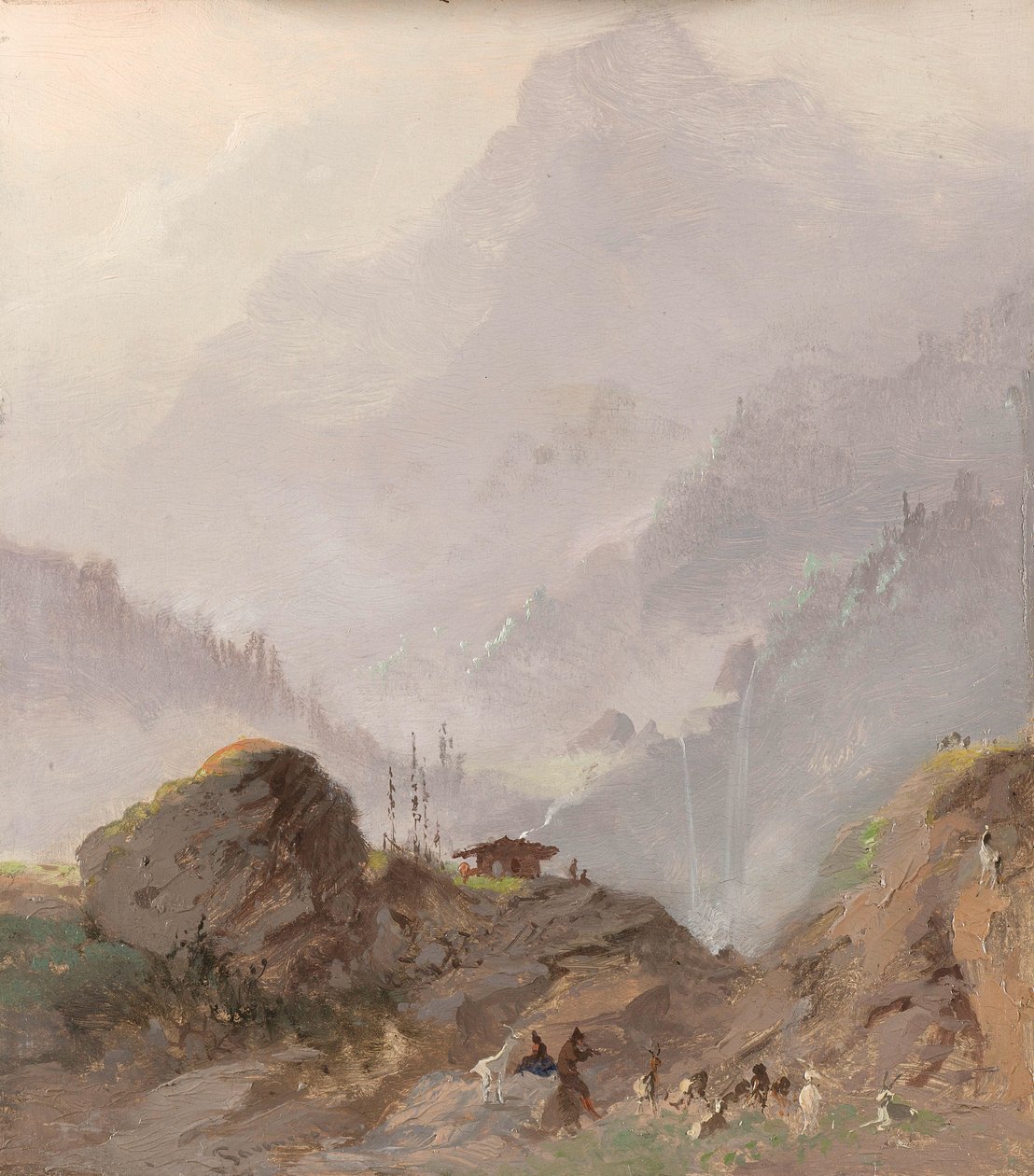Berglandschap in Tirol met gemzen door Johannes Tavenraat