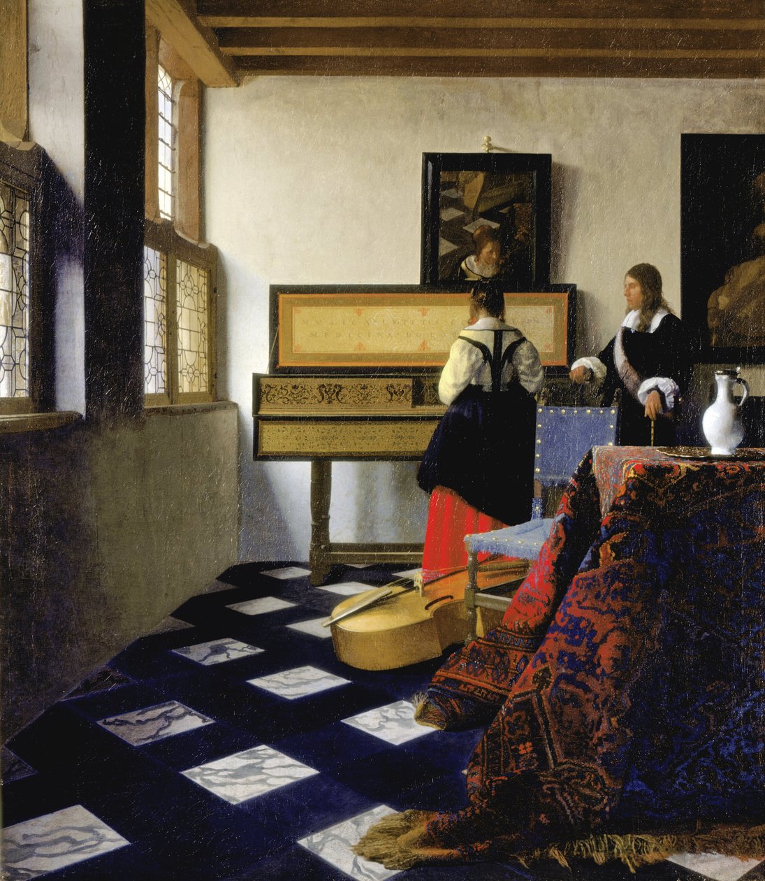 Dutch: De muziekles The Music Lesson door Johannes Vermeer