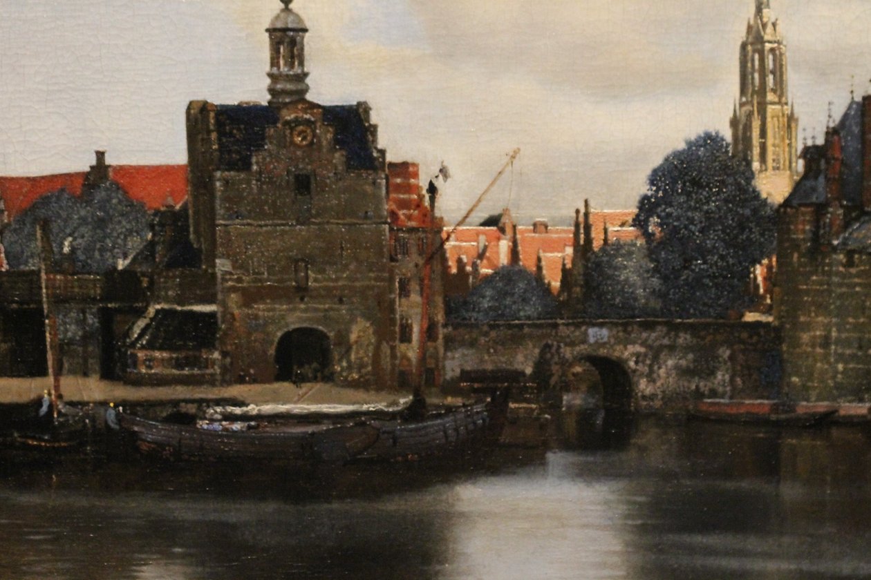 Uitzicht op Delft door Johannes Vermeer