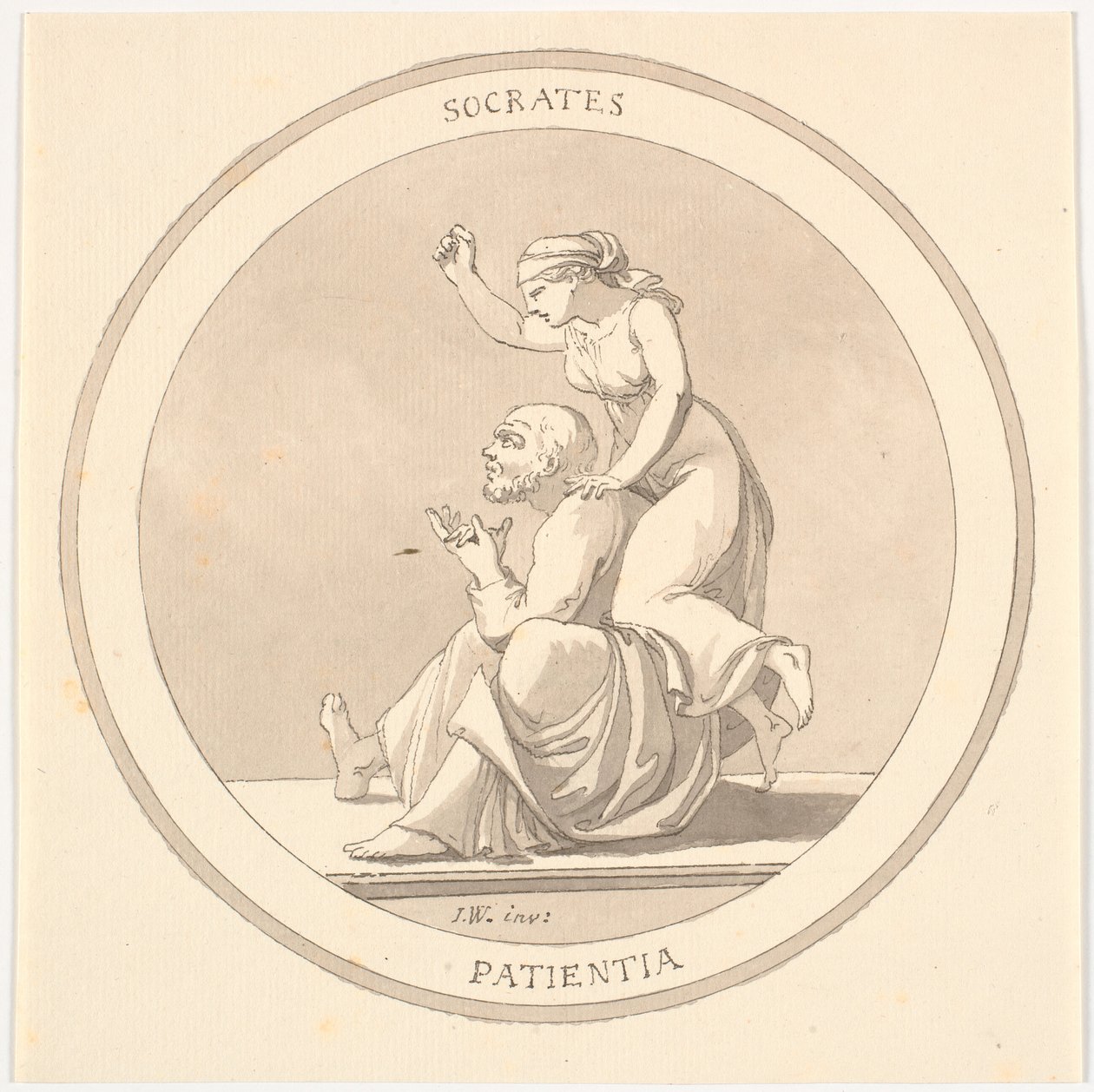 SOCRATES / PATIENTIA door Johannes Wiedewelt